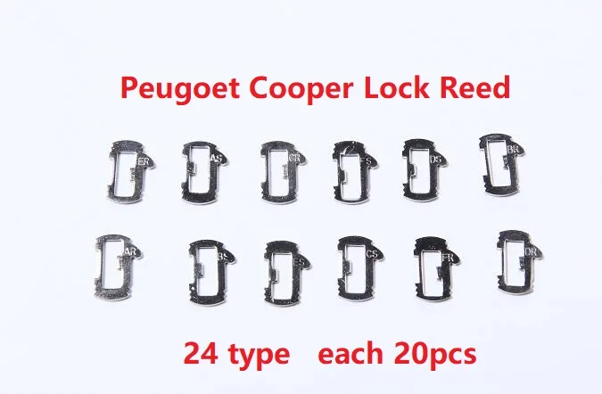 

(240pcs) 12 Type Good Quality For Peugeot Auto Car Key Lock Repair accessories Car Lock Reed Lock Plate For Peugeot Citroen