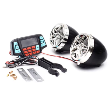 

Motorcycle Handlebar Bluetooth FM Radio MP3 MP4 Audio Stereo FM Radio Sounds Player Speaker USB Charger Accessories