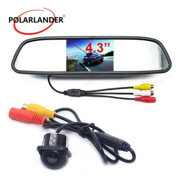 

4.3 inch TFT LCD 16:9 720*480 2 AV in car Rearview Mirror Monitor with 170 degree waterproof parking reverse camera
