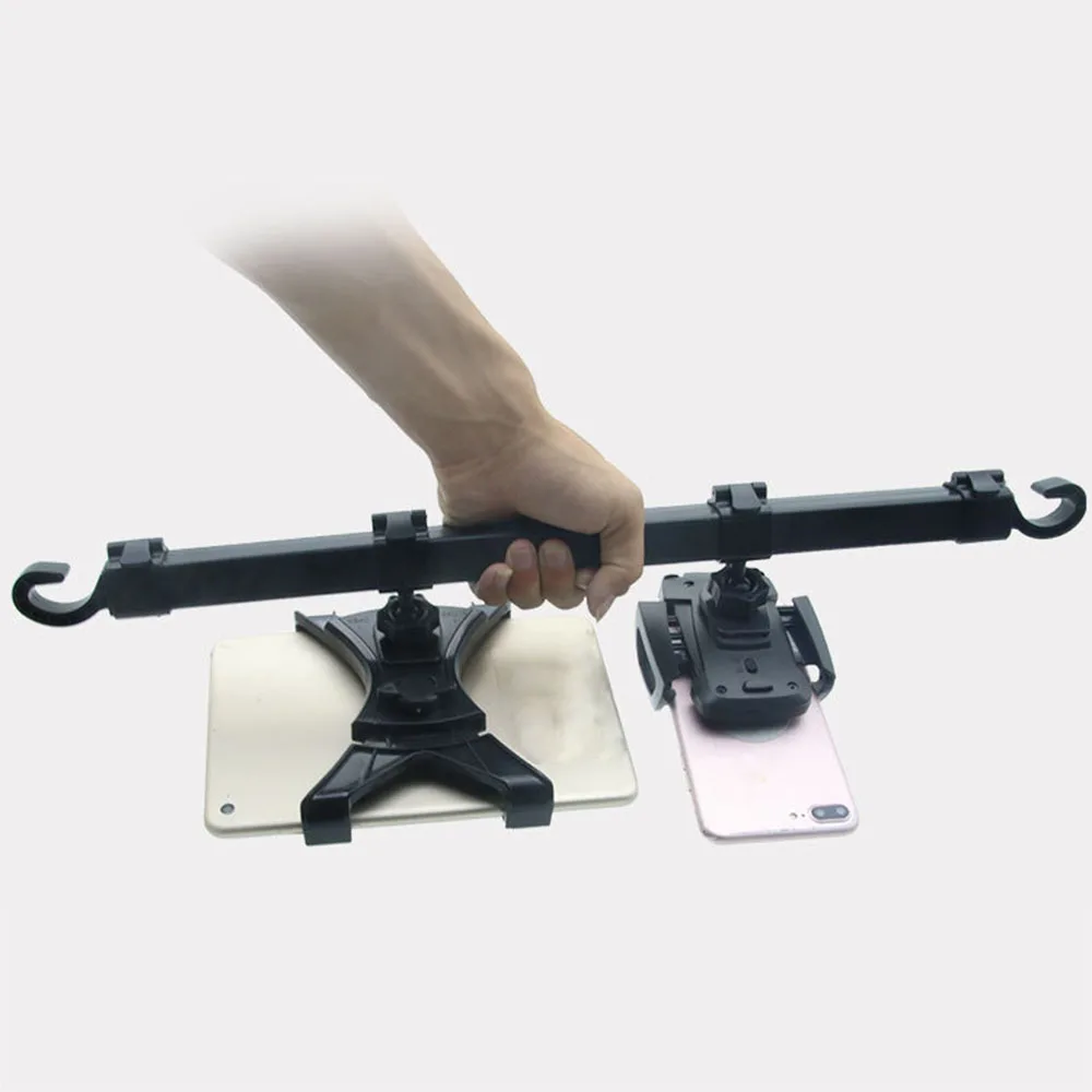 

2 in 1 Car Phone Holder Rack 360° Back Seat Headrest Mount Stand Bracket