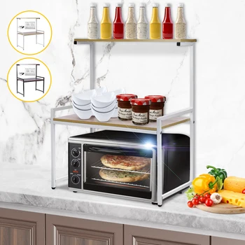 

2 Tier Microwave Oven Stand Shelf Rack Kitchen Storage Organiser Holder Storage Kitchen Appliances Storage