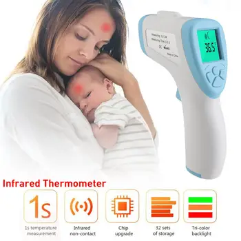 

Muti-fuction Non-contact IR Thermometer LCD Infrared Forehead Handheld Digital Temperature Meter Surface instruments Meter Devic