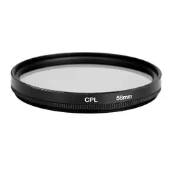 58 мм CPL круговой поляризатор поляризационный стеклянный фильтр для Canon Nikon