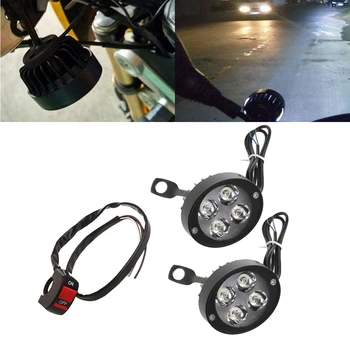 

1 Pair Universal DC 12-60V LED Motorcycle Fog Light Spotlight Lamp With Switch