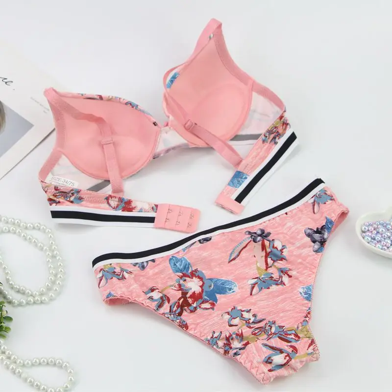 DaiNaFang – ensemble de soutien-gorge Push Up brodé pour femmes, 2 pièces, Bralette à armatures, Lingerie respirante pour dames