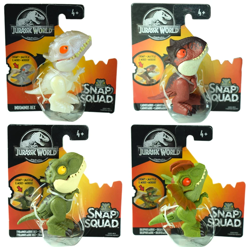 Мир Юрского периода мини пальцы динозавр фигурка подвижная модель игрушки для детей Коллекция анимация Figma - Цвет: GGN26-4PCS