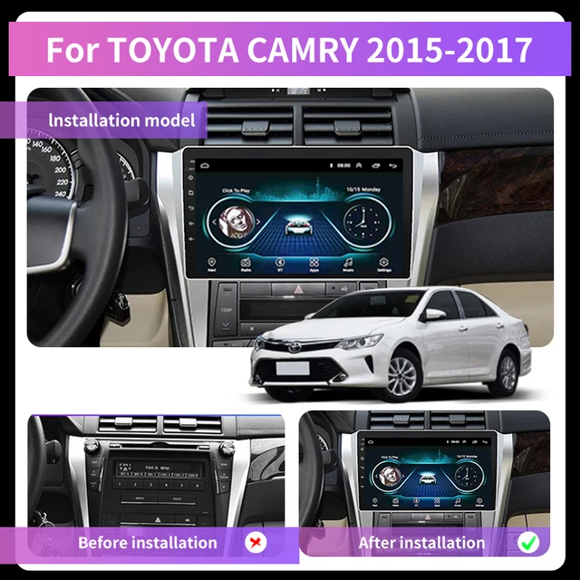 Radio con GPS para coche, reproductor Multimedia con Android, 2Din, vídeo, Bluetooth, enlace 4G, para AToyota Camry 2015, 2016, 2017 Radio con GPS para coche, reproductor Multimedia con Android, 2Din, vídeo, Bluetooth, enlace 4G, para AToyota Camry 2015, 2016, 2017