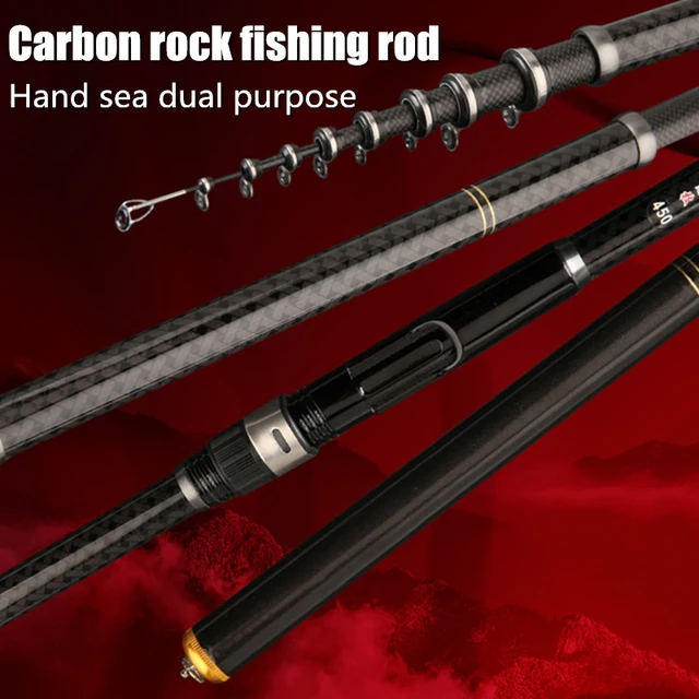 Hot-selling telescopic travel fishing rod 3.6-7.2m ultra-lightweight carbon fishing  rod fishing rod