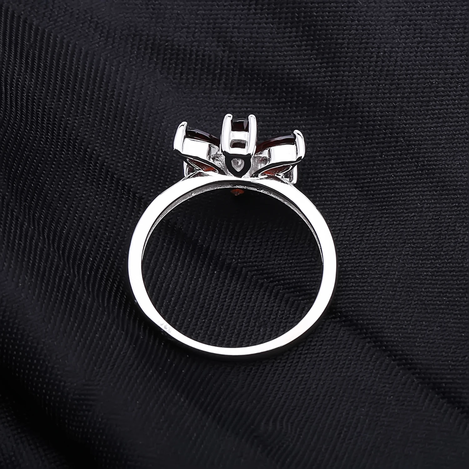 Gem's Ballet, 1.86Ct, натуральный красный гранат, драгоценный камень, цветок, кольцо для женщин, 925 пробы, серебро, обручальное кольцо, кольцо на палец, хорошее ювелирное изделие