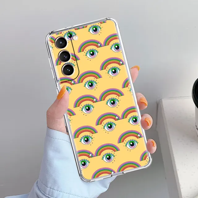 Evil Eye Illustrations Clear Phone Case For Samsung Galaxy S20 FE S21 Ultra S10 Plus 5G S10e S9 S8 S7 Anti-knock Silicone Cover PTTM-CLS05