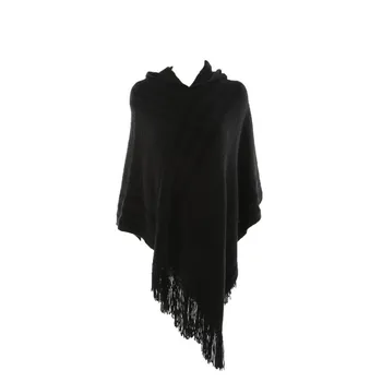 

Women Sweaters Sexy Autumn Striped Stitching Tassel Pullover Cashmere Fashion Shawl Tops 2020