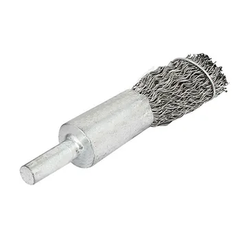 

0.6 Crimped Wire End Brush Carbon Steel With 1/4 Shank For Die Grinder Or Dril