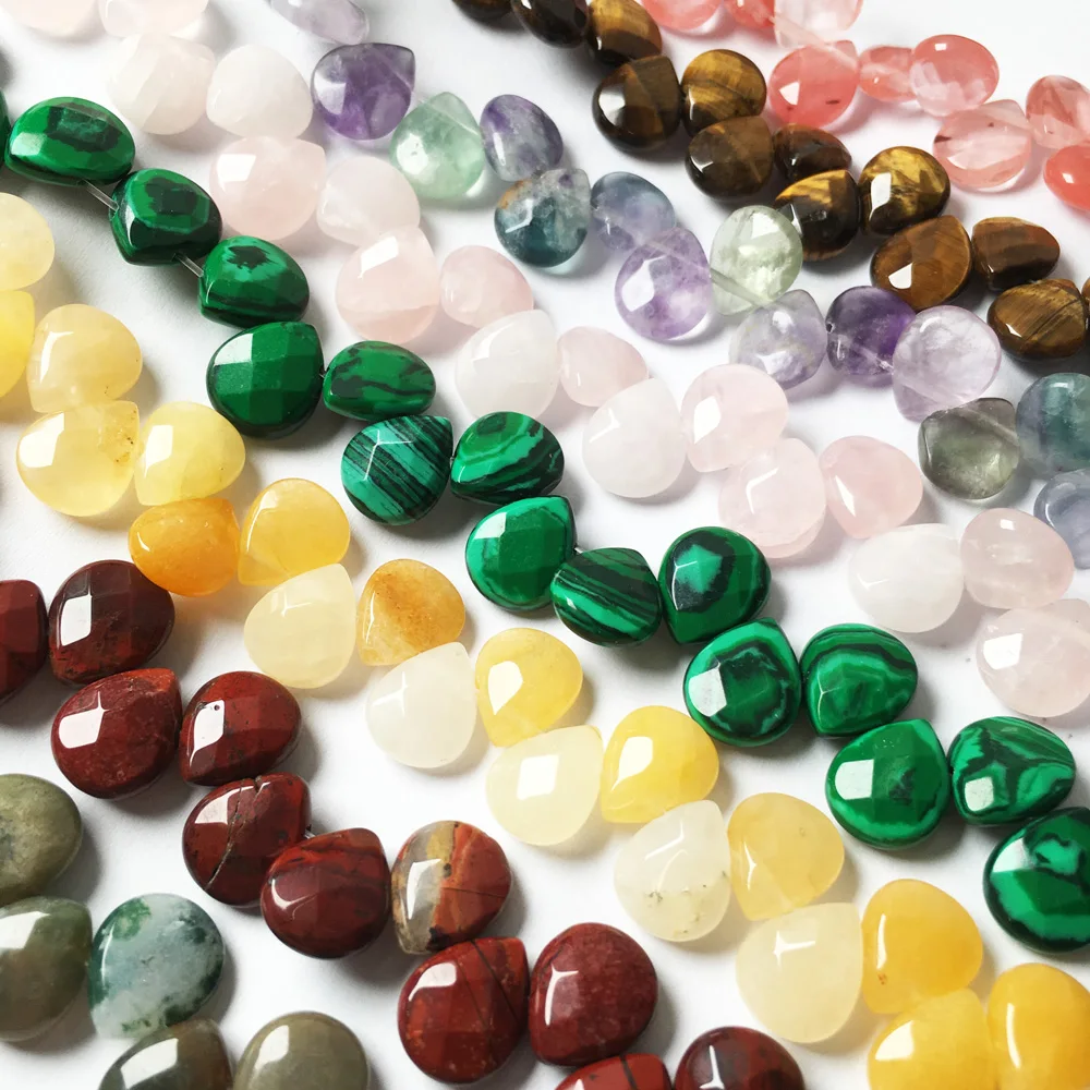 

Natural stone Faceted Water drop shape loose beads Crystal string bead For jewelry making DIY bracelet necklace accessorie