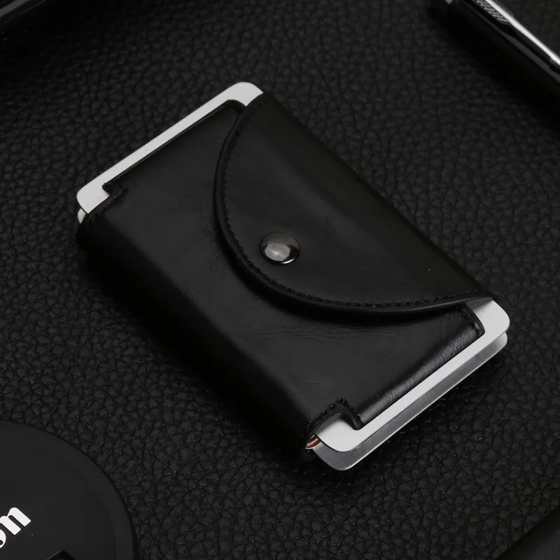 RFID кредитный держатель для карт, металлический кошелек для мужчин и женщин, id держатель для карт, минималистичный кошелек, алюминиевый блокирующий кошелек для карт