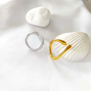 

European and American New Simple Ring Elegant Hipster Smooth Open Ring