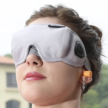 

3D Eye Sleep Mask Cover Sleeping Mask Eyeshade Travel Office Sleep Goggles Breathable Soft Adjustable Eyepatch Black Blindfold