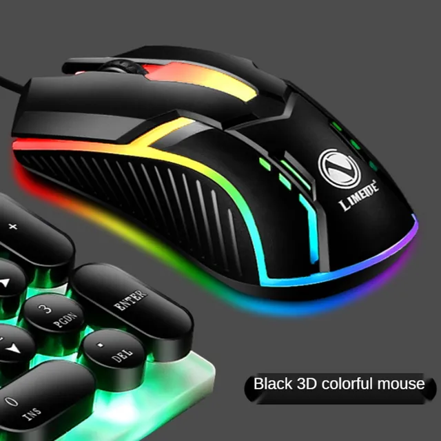 Limei S1 E-Sports Luminous Wired Mouse USB Wired Desktop Laptop Mute Computer Game Mouse black