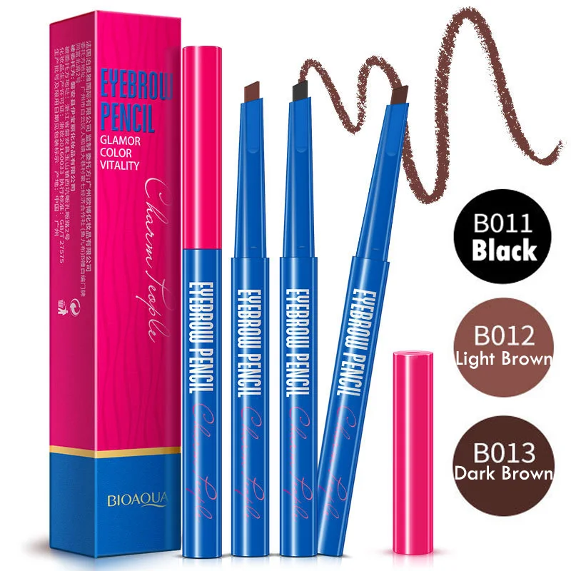 Поворотный тормоз карандаш для бровей подводка Водонепроницаемый черный