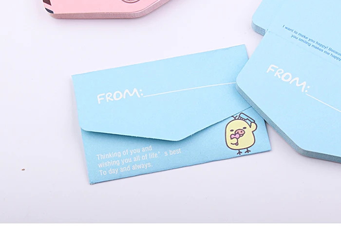 1 pack) Kawaii memo pad Bear series Envelope style memos 35 sheets Sticky notes Stationery Supplies Kids Gifts(dd-1756