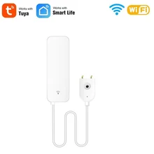 Sensor inteligente de fugas de agua Tuya, Sensor de nivel de agua WiFi, Detector de fugas de agua, aplicación remota SmartLife, sistema de alarma de seguridad para el hogar