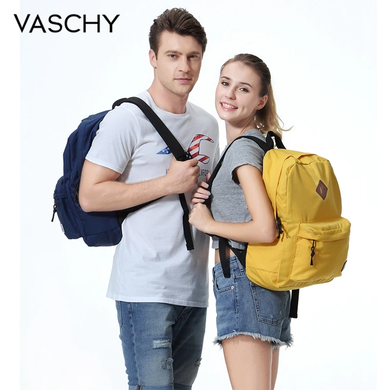 VASCHY Для мужчин женский рюкзак для колледжа высокое Сумки средней школы