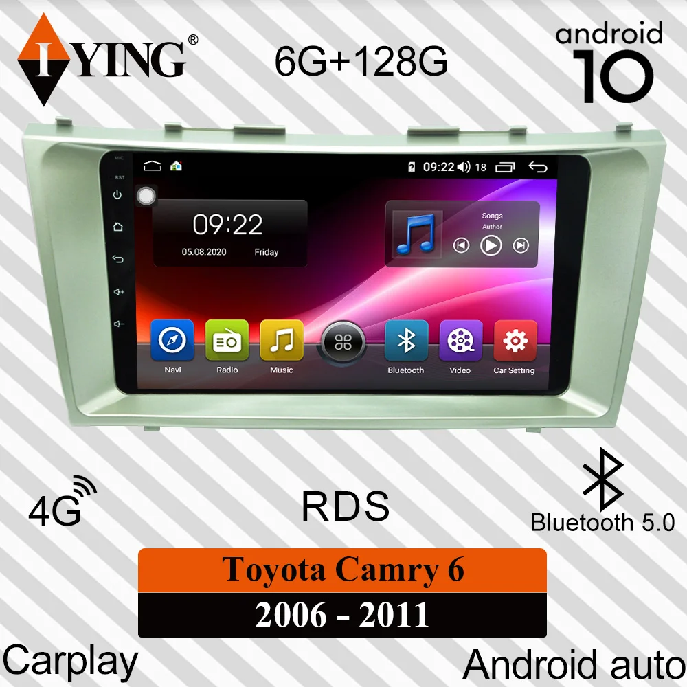 Автомагнитола IYING для Toyota Camry 6 XV 40 50 2006-2011 мультимедийный видеоплеер GPS-навигация
