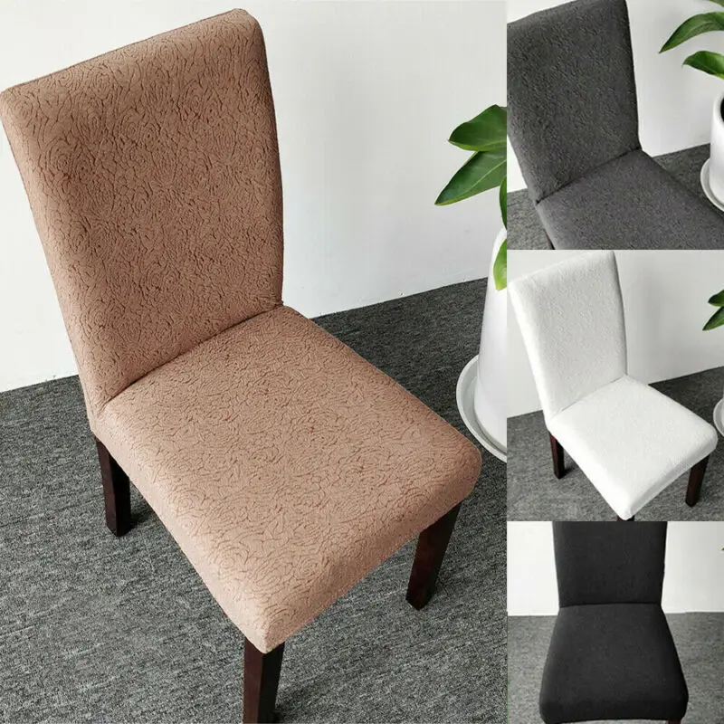 

Spandex Stretch Wedding Banquet Chair Cover Solid Color Elastic Chair Covers For Dining Room Kitchen Wedding Banquet Hotel