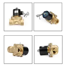 Areyourshop " AC 220V AC220V DC 12V 24V сверхмощный латунный Электрический электромагнитный клапан водонепроницаемый нормально закрытый NC G1