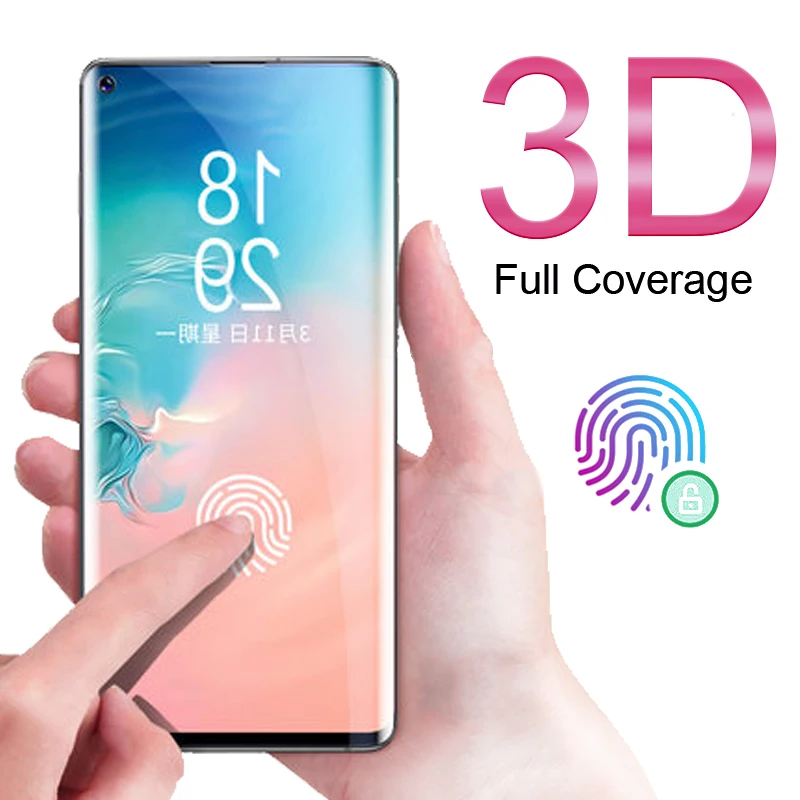 Защитное стекло 3d для samsung galaxy s10 plus закаленное защиты экрана s 8 9 10 e lite tremp|Защитные