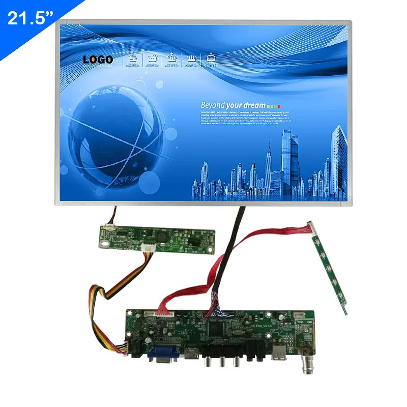 DIY lcd nesting 21.5 inch LVDS 30pins 1920*1080 lcd led display with Control board support HDMI VGA USB BNC AV interface input
