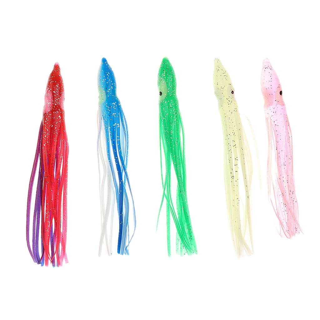 Muti-colour Octopus Squid Soft Jelly Baits Bionic Fishing Lures Attractor