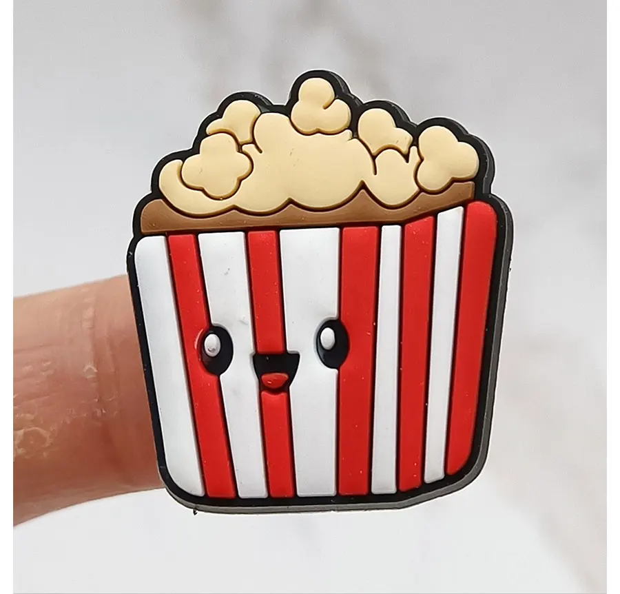 Dropshipping 1Pcs PVC Shoe Buckle Accessories Funny DIY Cute Food Shoes Decoration Jibz For Croc Charms Kids X-mas Gift