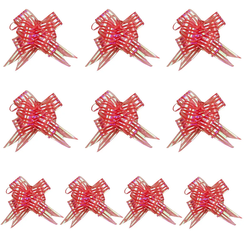 Лента цветочный шарф лента Потяните цветок вечерние подарочные обертывания пинг украшения подарок Рождественские банты бант для подарков лента для рождественской елки#20