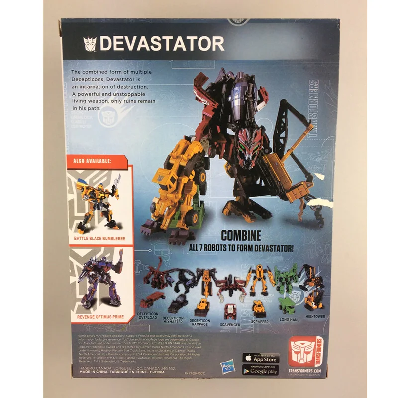 Combine 7 Robots to form Devastator Movie Voyager 6" Action Figure