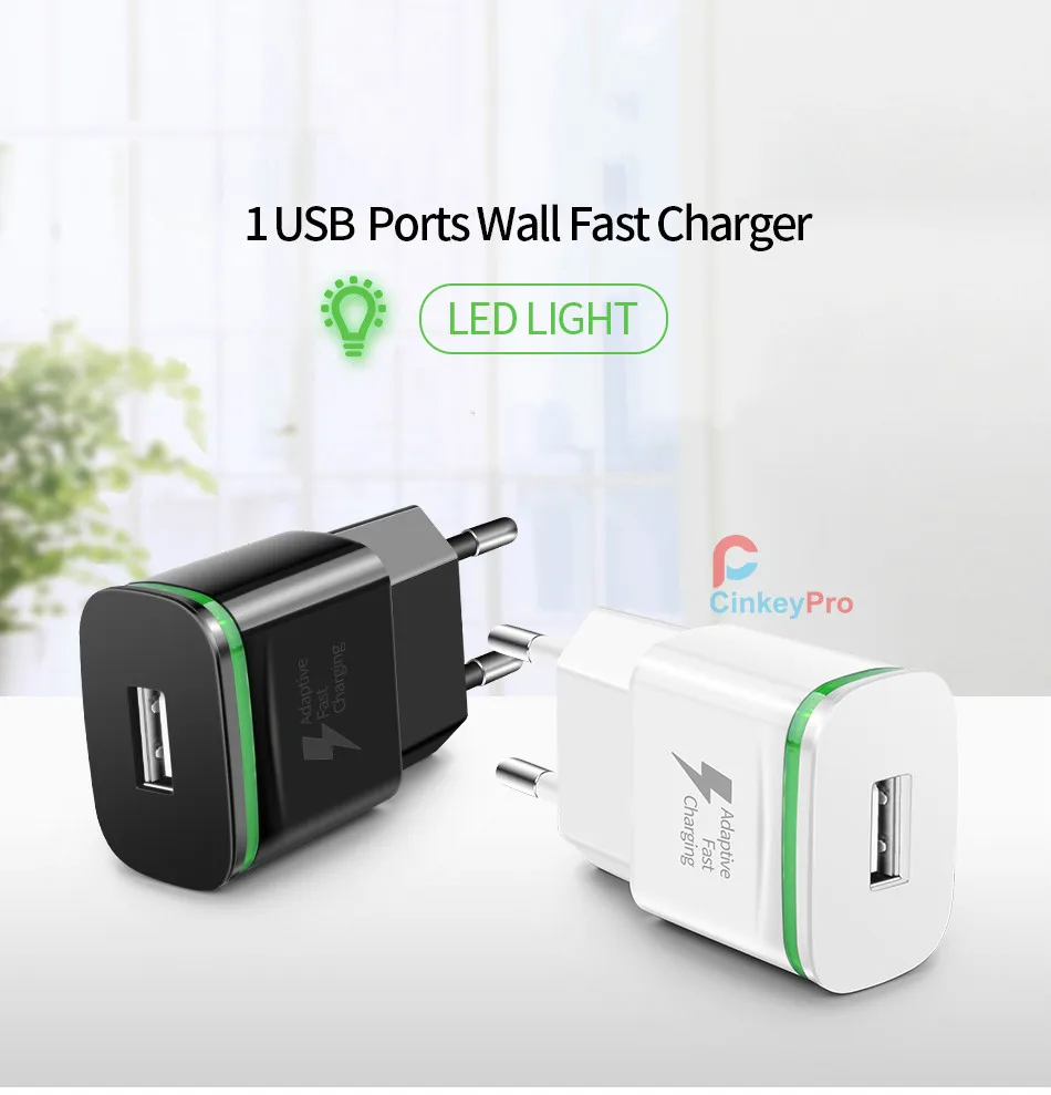 CinkeyPro USB зарядное устройство Quick Charge 3,0 Быстрая зарядка светодиодный светильник для samsung iPhone iPad настенный адаптер для мобильного телефона