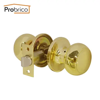 

Probrico Passage lock gold door handles for Interior doors Front back gate Knob with adjustable latch keyless Aisle door lock
