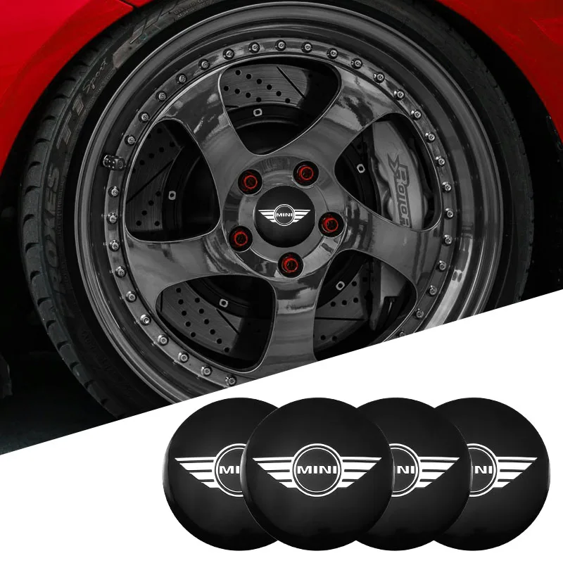 Car Wheel Rims Hub Center Cover Decals Sticker Accessories For MINI Cooper One JCW Clubman Countryman R55 R56 F55 F56 R57 R58 59 |