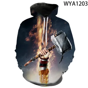 

2020 New Superhero Thor Hoodies Men Women Children Fashion Hooded Sweatshirts 3D Printed Long Sleeve Boy Girl Pullover Coat