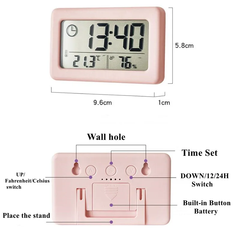 Relógio despertador fjw4, estação meteorológica eletrônica com controle por  aplicativo, relógio inteligente, temperatura e umidade, relógio de mesa  digital - AliExpress