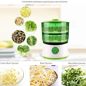 

DIY Intelligent Bean Sprout Maker Thermostat Green Vegetable Seedling Growth Bucket Automatic Bud Household Cultivation Machine