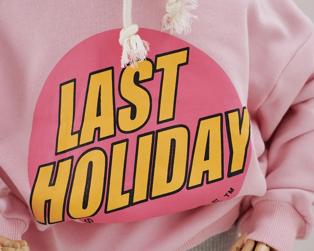 Коллекция года, розовые толстовки с надписью «последний праздник» для папы, мамы и детей Одежда для всей семьи толстовки для влюбленных одинаковые комплекты для семьи