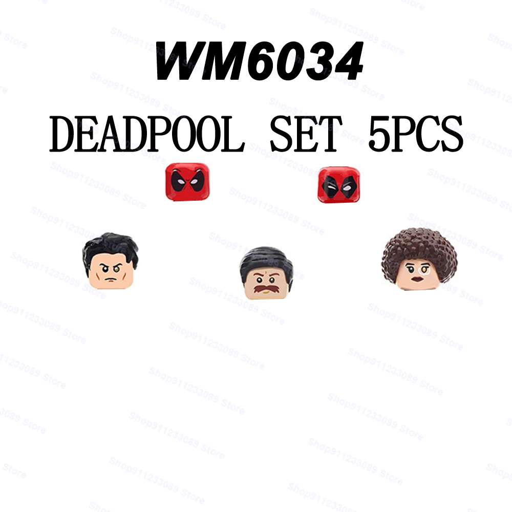 

WM6034 5 шт./компл. серии Дэдпул, сборные строительные блоки, кирпичи, фигурки супергероев, игрушки, детские подарки