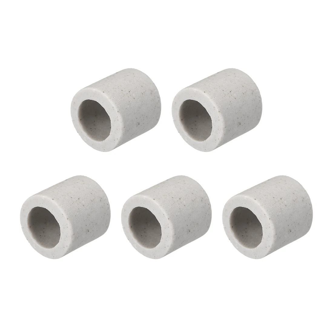 uxcell 5 Pcs 8mm Dia Ceramic Insulation Tube Single Bore Porcelain Insulator Pipe for Heating Element afbeelding