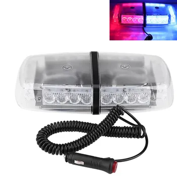 

24 LED Strobe Light Car Roof Emergency Warning Flashlight 24W 7 Modes 12V DC Cigarette Adapter For Fire Engine Ambulance Truck