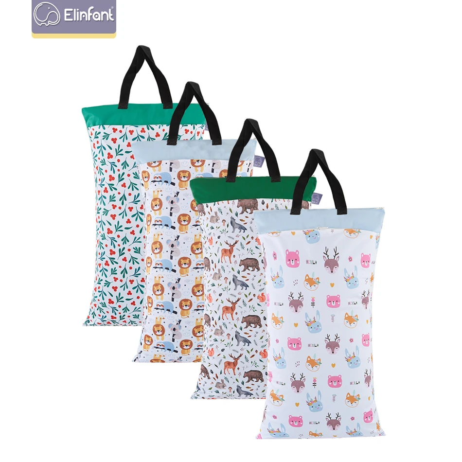 Elinfant 40*70cm Large Hanging Wet/dry Pail Bag For Cloth Diaper