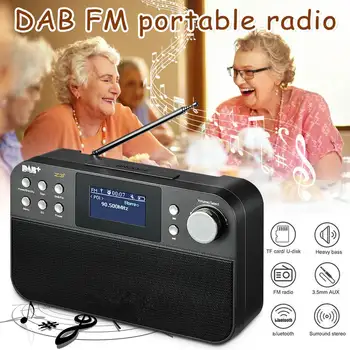 

Portable Digital Radio Pocket DAB+ Radio Rechargeable Battery FM Radio 2.4 Inch LCD Display Loudspeaker Support SD Card MP3