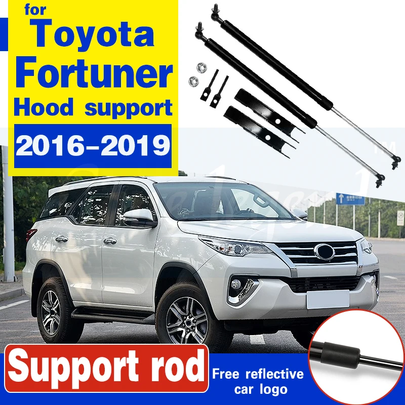 

For Toyota Fortuner 2016-2019 Engine Hood Shock Strut Damper Lifter Lift Support Hydraulic Rod 2PCS Support rod Hood Struts