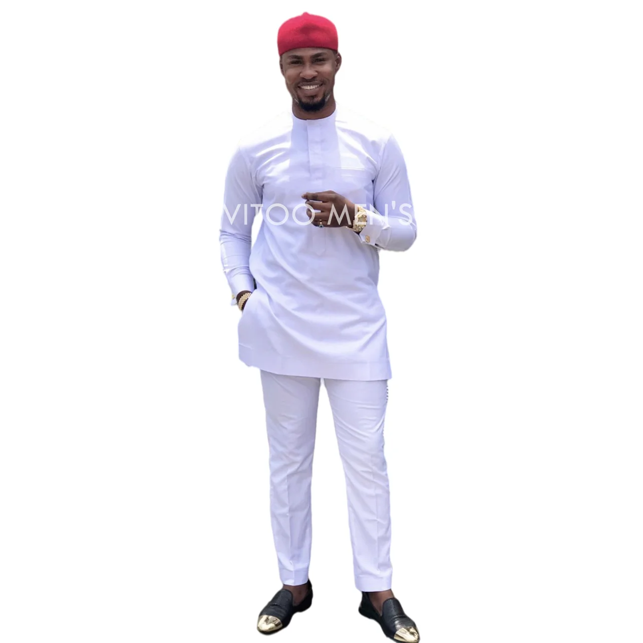 

Men Suits Loose 2 Piece White Long Shirt Pants/Formal Men'S Clothing Fashion Blouse Trouser Male Set/Indian Middle East Style