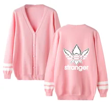 Странные Вещи свитер мужской женский осенний свитер для улицы модный v-образный вырез длинный рукав свитер женский вязанный кардиган свитер