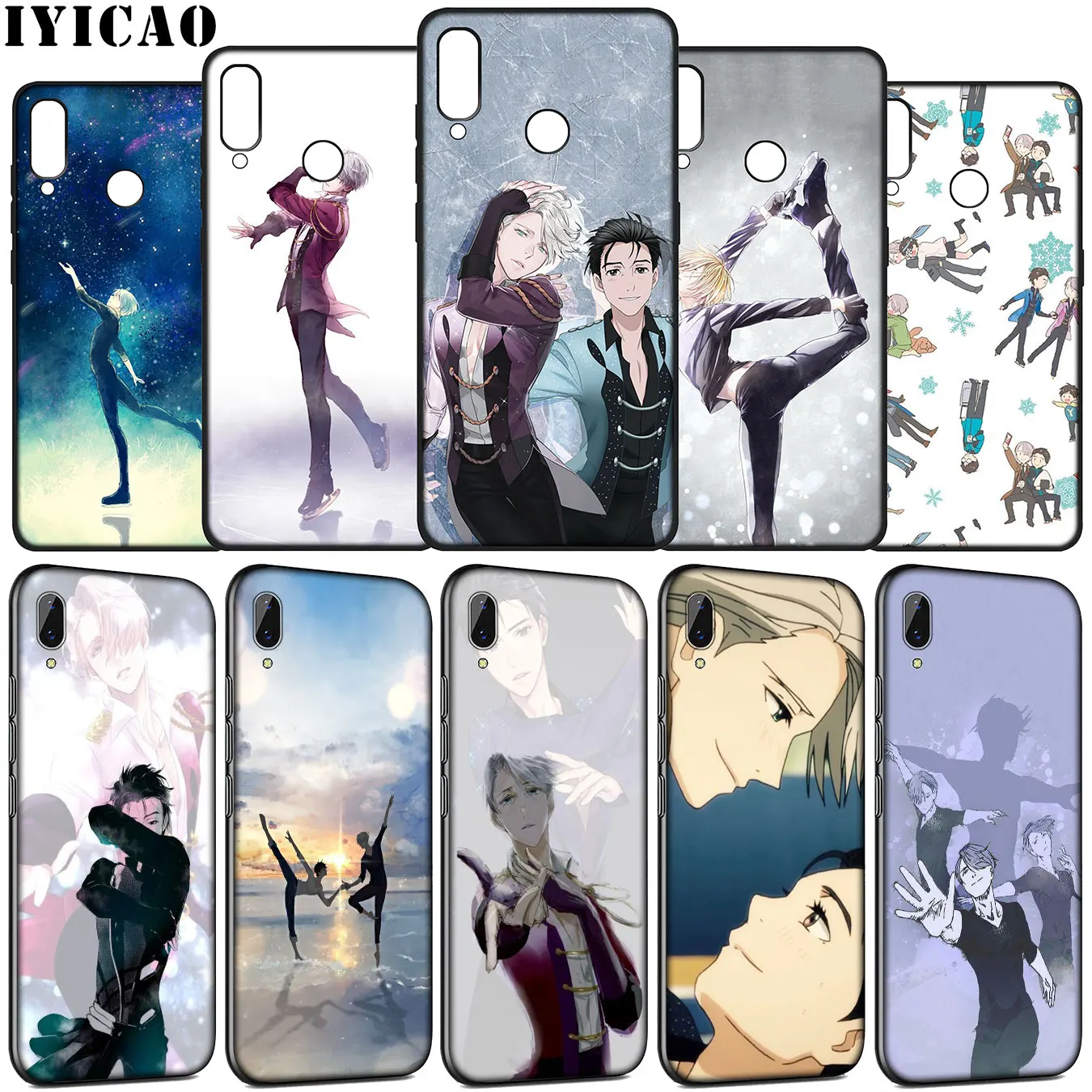 Мягкий чехол IYICAO из аниме yuri on ice victuri для Huawei Y9 Y7 Y6 Prime 2019 Honor view 20 8C 8X 8 9 9X 10 Lite 7C 7X 7A Pro